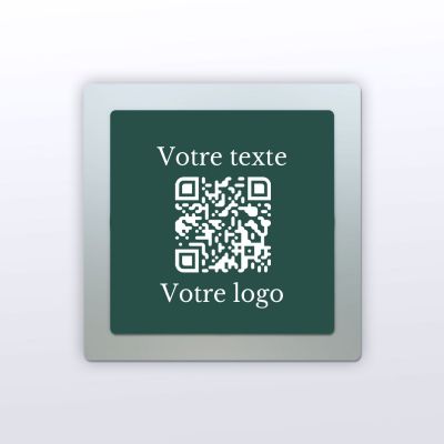 Plaque QR Code - Carré - Plexi + couleur - QR Code en plexiglass