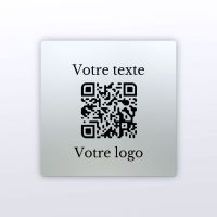 qr code token en plexi plexiglass transparent pour restaurant hôtel support chevalet plaque