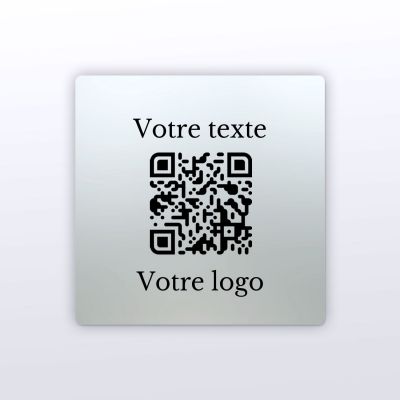 qr code token en plexi plexiglass transparent pour restaurant hôtel support chevalet plaque