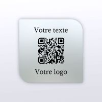 qr code token en plexi plexiglass transparent pour restaurant hôtel support chevalet plaque