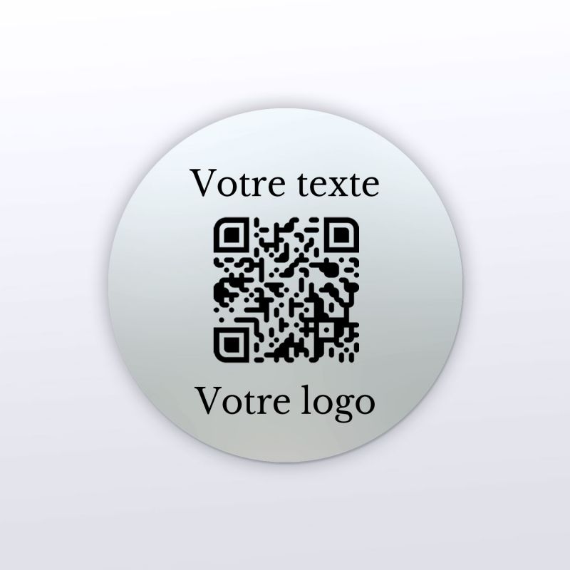 qr code token en plexi plexiglass transparent pour restaurant hôtel support chevalet plaque