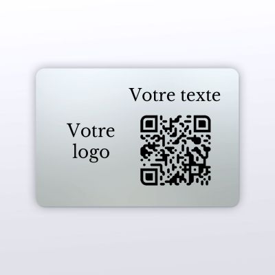 qr code token en plexi plexiglass transparent pour restaurant hôtel support chevalet plaque