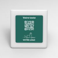 Présentoir chevalet givré couleur carré - Support QR Code en plexiglass pour restaurant