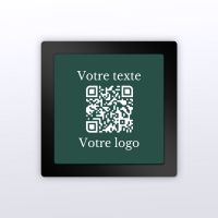 Plaque carré plexi noir + couleur - plaque qr code plexiglass