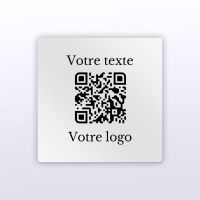 Plaque carré plexi blanc - plaque qr code plexiglass