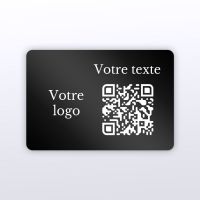 Plaque rectangle plexi noir - plaque qr code plexiglass