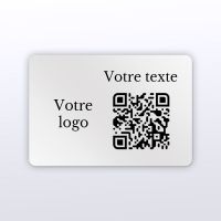 Plaque rectangle plexi blanc - plaque qr code plexiglass