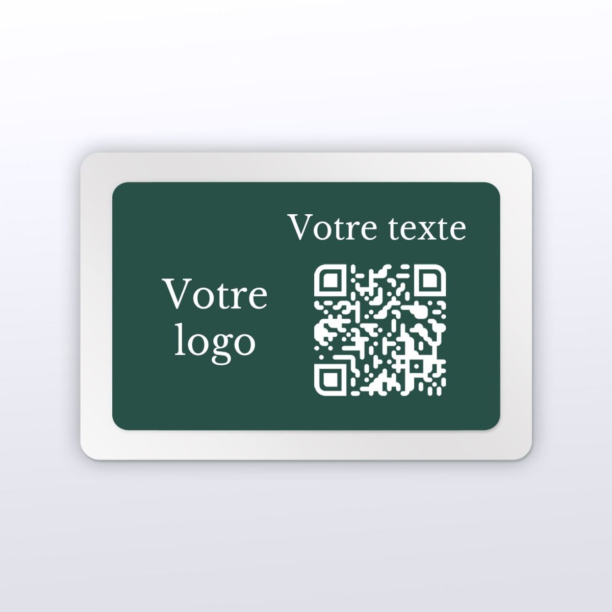 Plaque rectangle plexi blanc + couleur - plaque qr code plexiglass