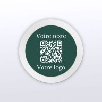 Plaque rond plexi blanc + couleur - plaque qr code plexiglass