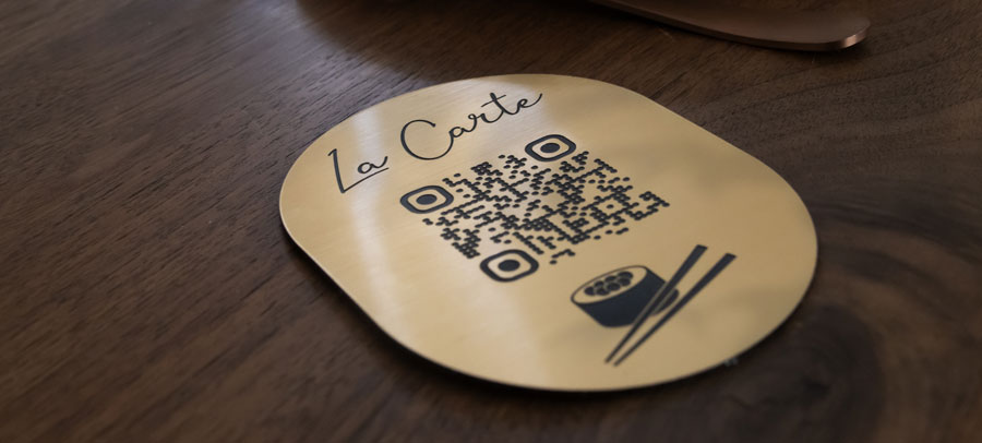 QR Code autocollant en sticker gravé au laser