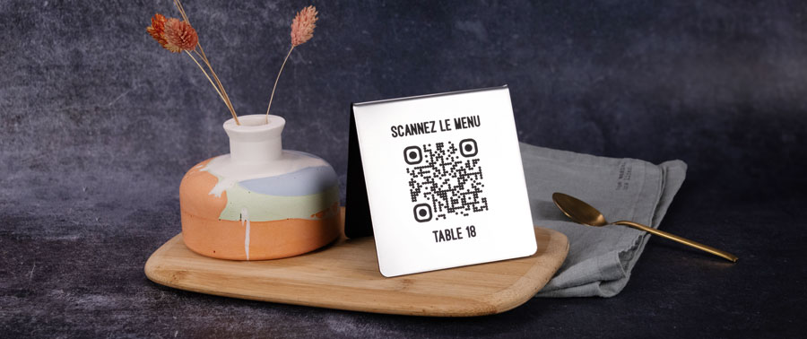 Présentoir chevale pour QR Code